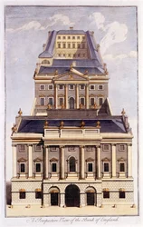 Eine perspektivische Ansicht der Bank of England, späte 18. Jahrhundert